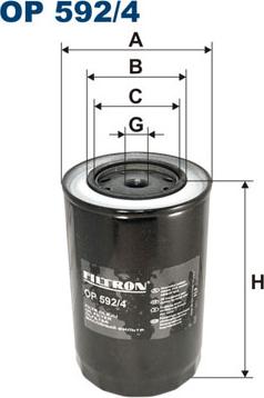 Filtron OP 592/4 - Oil Filter www.parts5.com