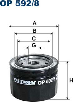 Filtron OP 592/8 - Oil Filter www.parts5.com
