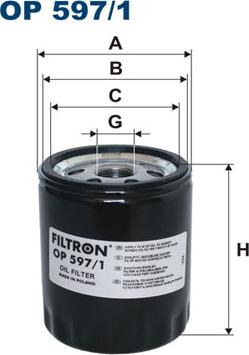 Filtron OP 597/1 - Oil Filter www.parts5.com