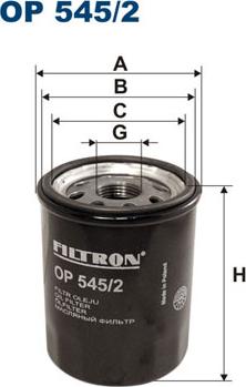 Filtron OP545/2 - Oil Filter www.parts5.com