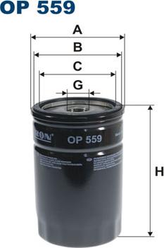 Filtron OP559 - Oil Filter www.parts5.com