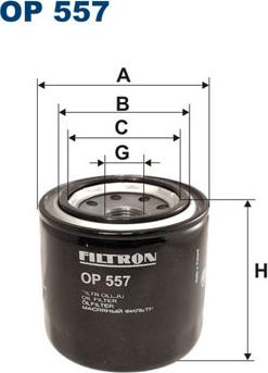 Filtron OP557 - Oil Filter www.parts5.com