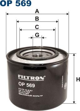 Filtron OP569 - Oil Filter www.parts5.com