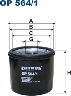 Filtron OP564/1 - Oil Filter www.parts5.com
