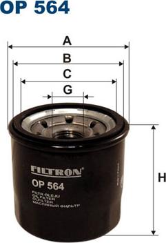Filtron OP564 - Oil Filter www.parts5.com