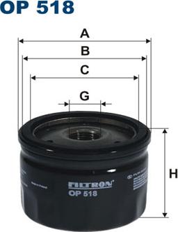 Filtron OP518 - Oil Filter www.parts5.com