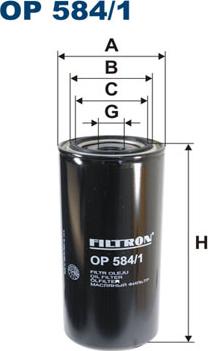 Filtron OP 584/1 - Oil Filter www.parts5.com