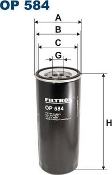 Filtron OP 584 - Oil Filter www.parts5.com