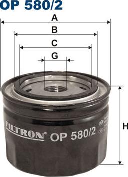 Filtron OP580/2 - Oil Filter www.parts5.com