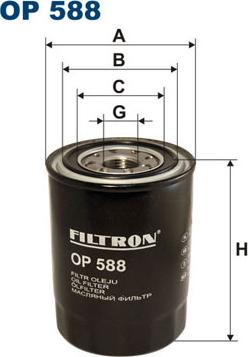 Filtron OP 588 - Oil Filter www.parts5.com