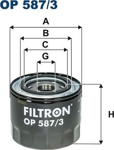 Filtron OP 587/3 - Oil Filter www.parts5.com