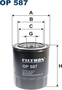 Filtron OP 587 - Oil Filter www.parts5.com