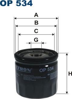 Filtron OP534 - Oil Filter www.parts5.com