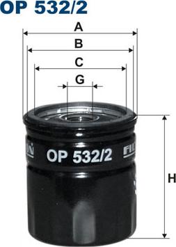 Filtron OP532/2 - Oil Filter www.parts5.com
