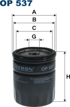 Filtron OP537 - Oil Filter www.parts5.com