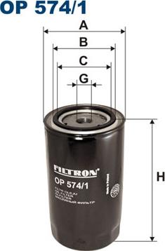 Filtron OP574/1 - Oil Filter www.parts5.com