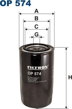 Filtron OP574 - Oil Filter www.parts5.com