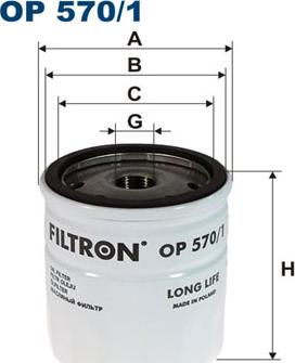 Filtron OP570/1 - Oil Filter www.parts5.com