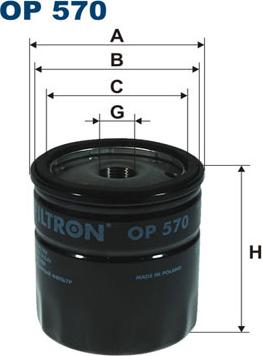 Filtron OP570 - Oil Filter www.parts5.com