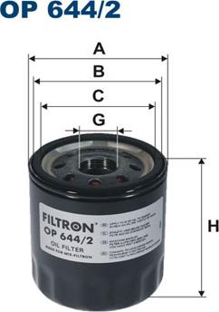 Filtron OP 644/2 - Oil Filter www.parts5.com