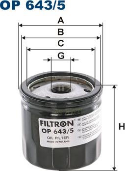 Filtron OP 643/5 - Oil Filter www.parts5.com