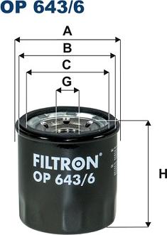 Filtron OP 643/6 - Oil Filter www.parts5.com