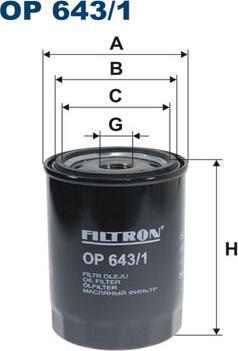 Filtron OP 643/1 - Oil Filter www.parts5.com