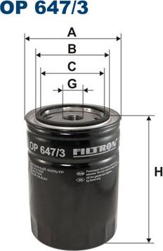 Filtron OP 647/3 - Oil Filter www.parts5.com