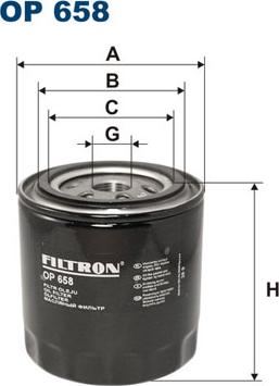 Filtron OP658 - Oil Filter www.parts5.com
