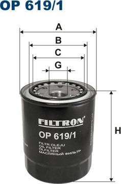 Filtron OP 619/1 - Oil Filter www.parts5.com