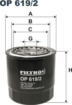 Filtron OP 619/2 - Oil Filter www.parts5.com