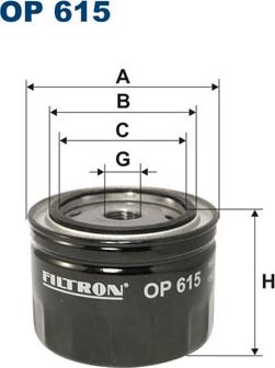 Filtron OP 615 - Oil Filter www.parts5.com