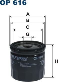 Filtron OP616 - Oil Filter www.parts5.com