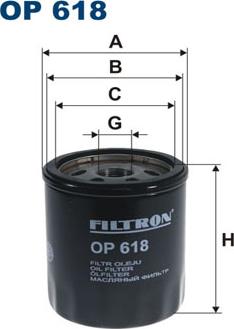 Filtron OP 618 - Oil Filter www.parts5.com