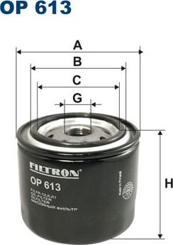 Filtron OP 613 - Oil Filter www.parts5.com
