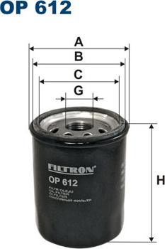 Filtron OP 612 - Oil Filter www.parts5.com