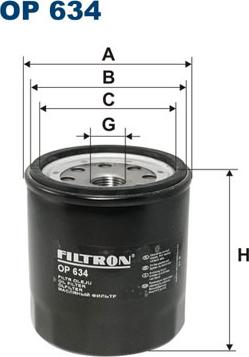 Filtron OP 634 - Oil Filter www.parts5.com