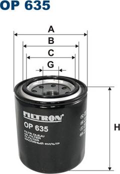 Filtron OP 635 - Oil Filter www.parts5.com