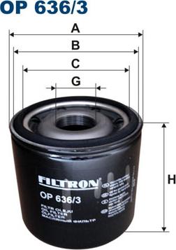 Filtron OP 636/3 - Oil Filter www.parts5.com