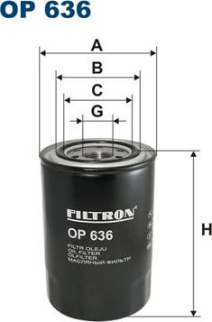 Filtron OP 636 - Oil Filter www.parts5.com