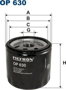 Filtron OP 630 - Oil Filter www.parts5.com
