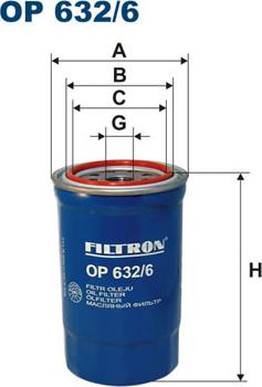 Filtron OP 632/6 - Oil Filter www.parts5.com