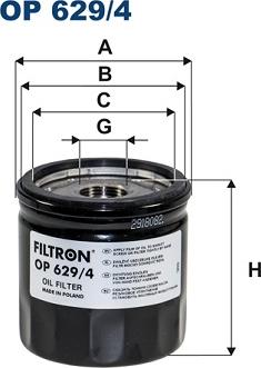 Filtron OP 629/4 - Oil Filter www.parts5.com