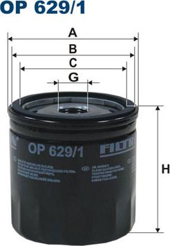 Filtron OP 629/1 - Oil Filter www.parts5.com