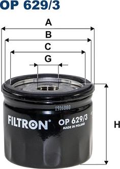 Filtron OP 629/3 - Oil Filter www.parts5.com