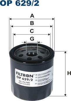 Filtron OP629/2 - Oil Filter www.parts5.com