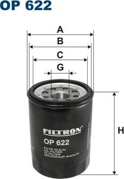 Filtron OP 622 - Oil Filter www.parts5.com