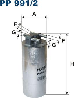 Filtron PP991/2 - Fuel filter www.parts5.com
