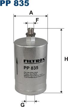Filtron PP835 - Топливный фильтр www.parts5.com