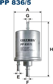 Filtron PP836/5 - Fuel filter www.parts5.com